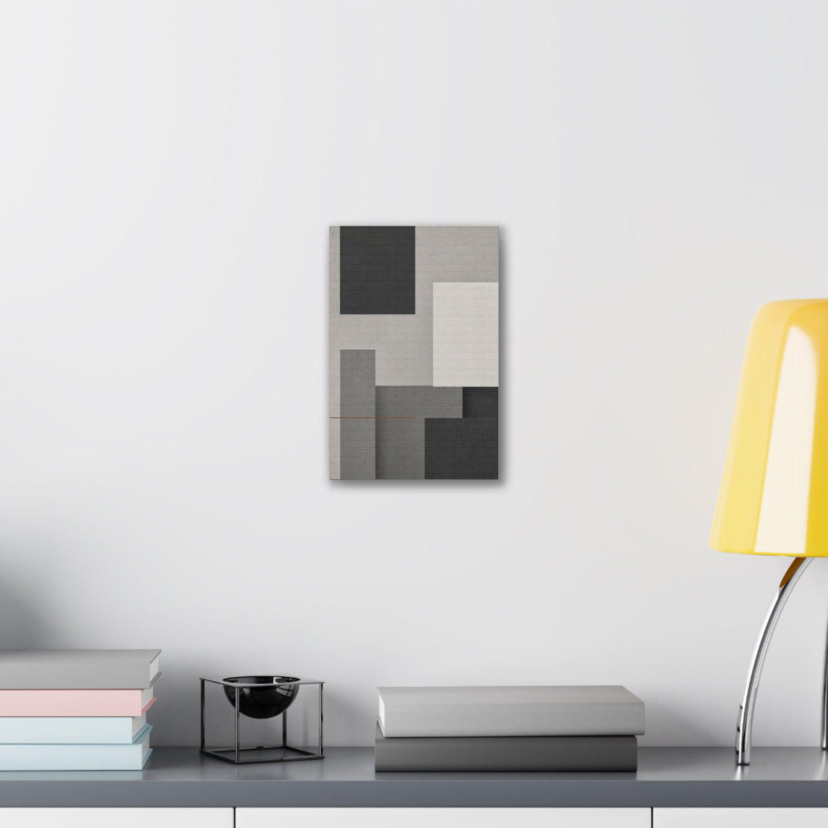 Brutalist Concrete Abstract Canvas | Industrial Modern Wall Art | Minimalist Loft Decor