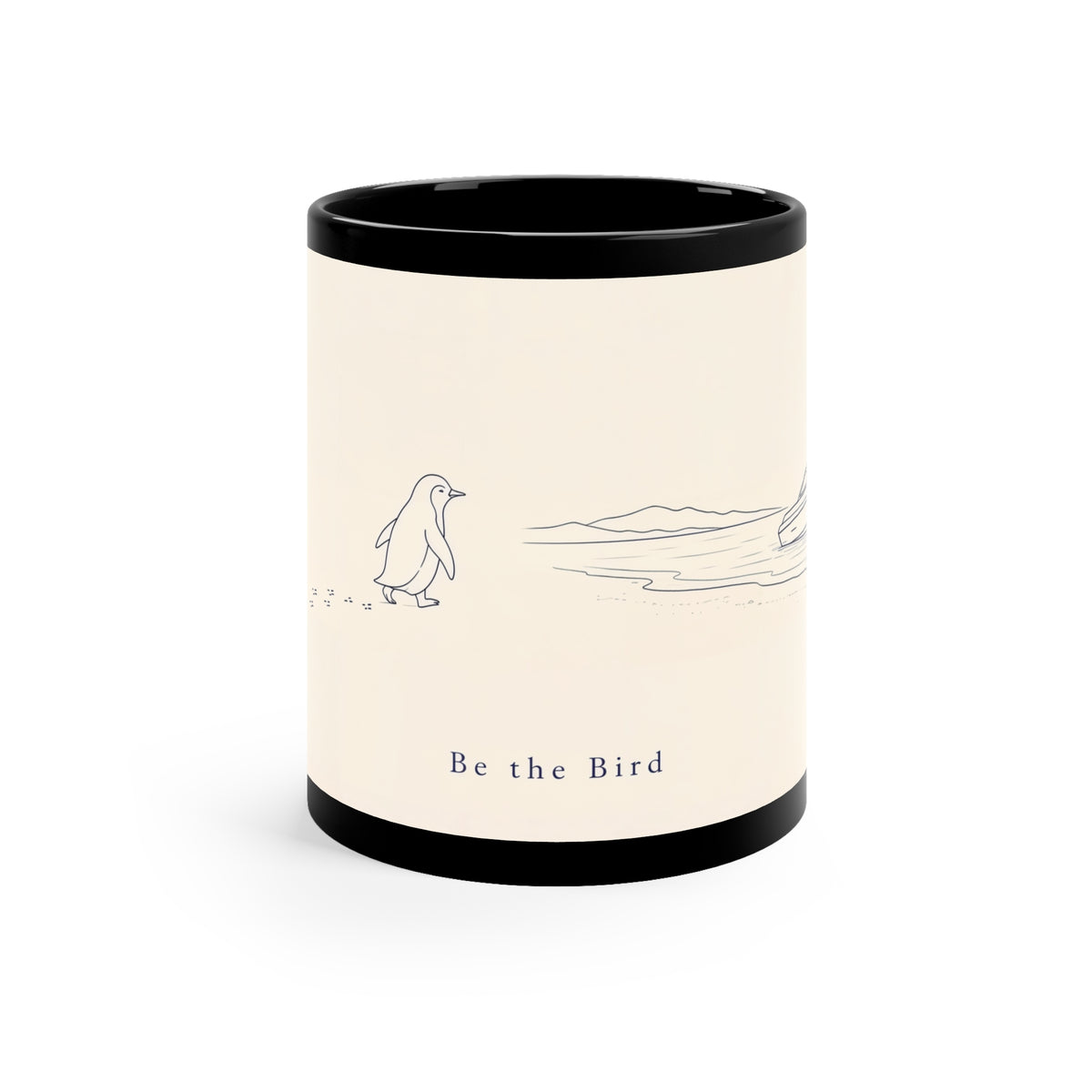 Be the Bird "Lake Life" Ceramic Coffee Mug — 11oz Black Accent