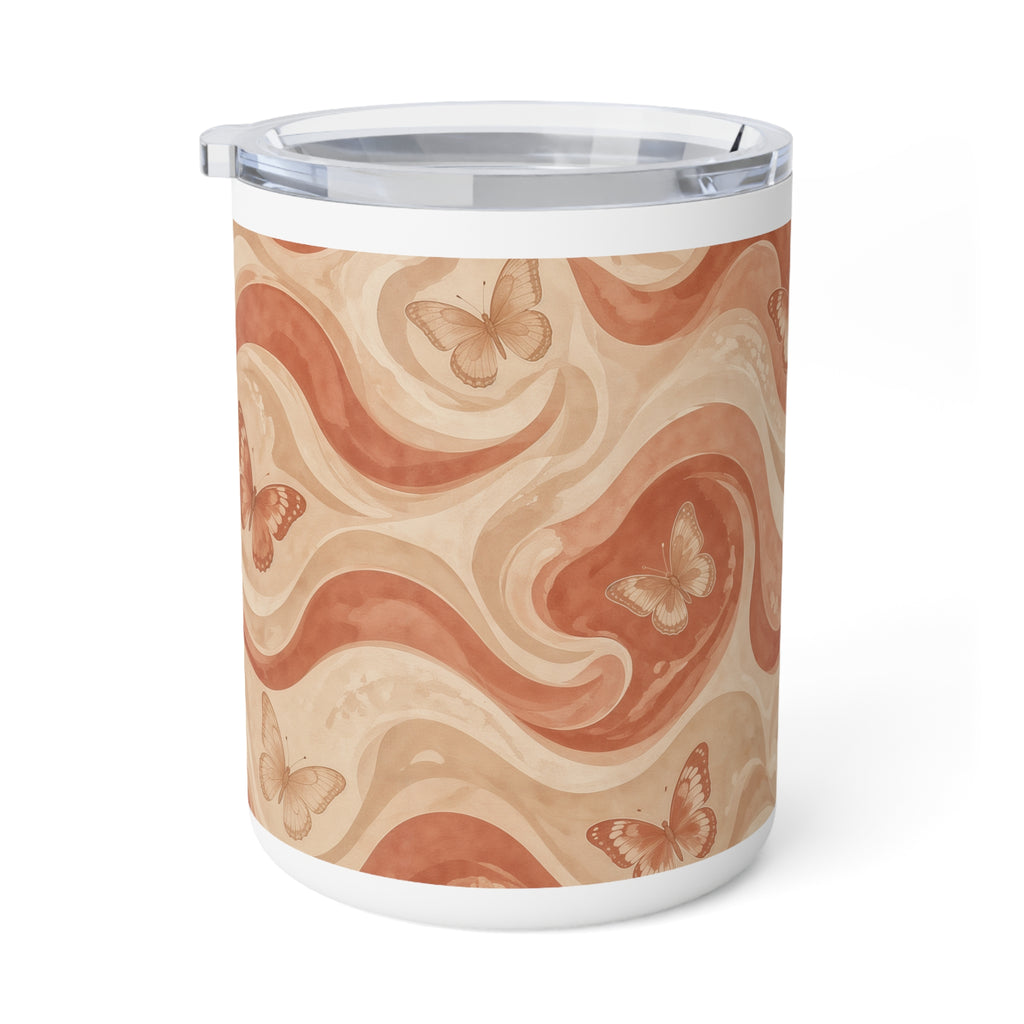 Butterfly Abstract Swirl Coffee Mug | Minimalist Aesthetic Mug | Warm Boho Gift