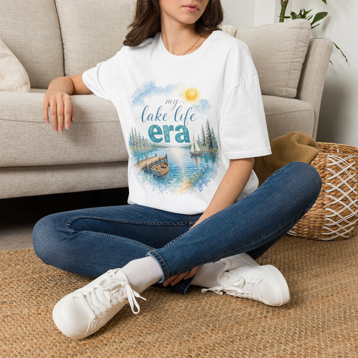 Lake Life Era T-Shirt — Scenic Sun & Canoe Graphic Tee