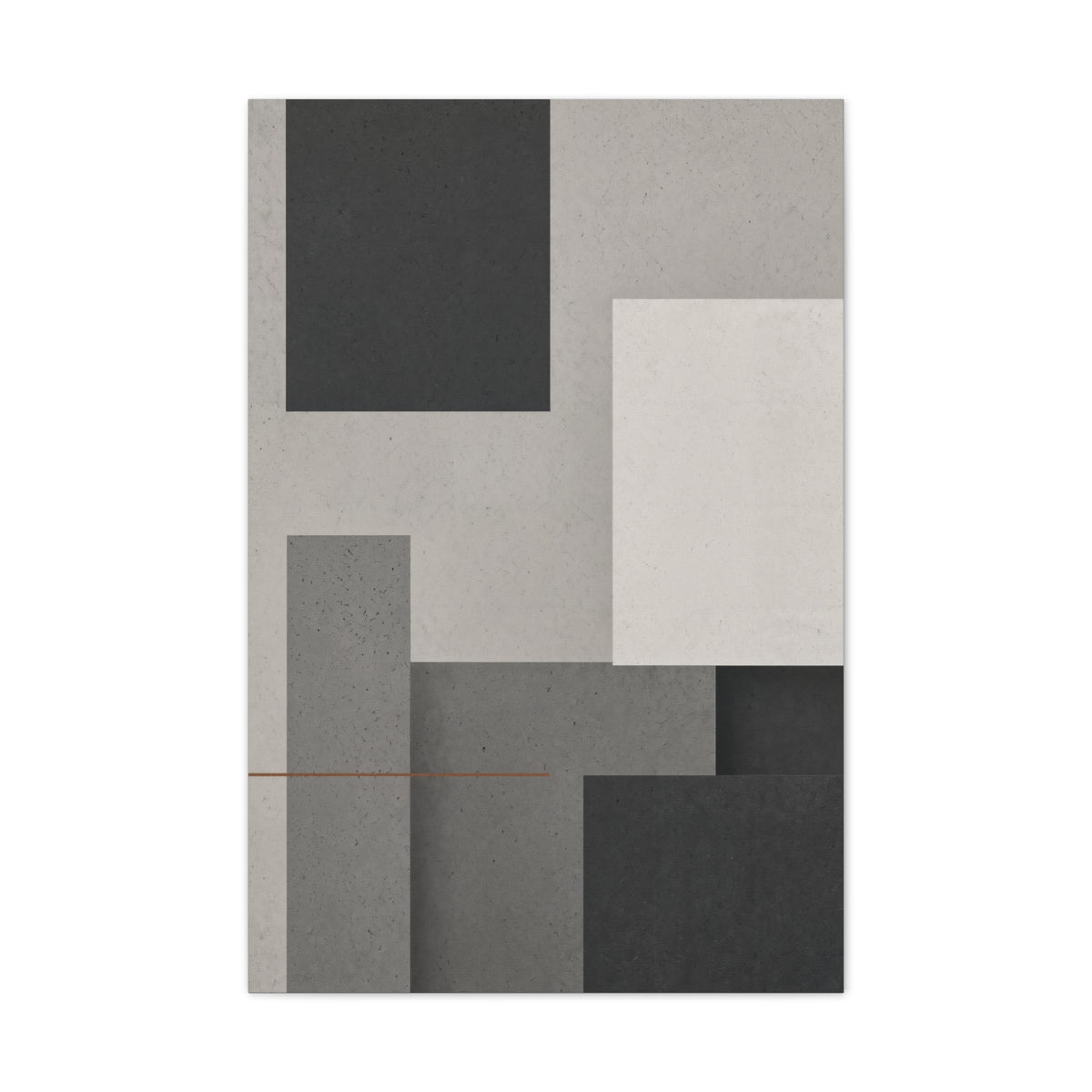Brutalist Concrete Abstract Canvas | Industrial Modern Wall Art | Minimalist Loft Decor