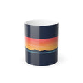 Color-Changing Sunset Mug — 11 oz Heat-Activated Mountain Landscape