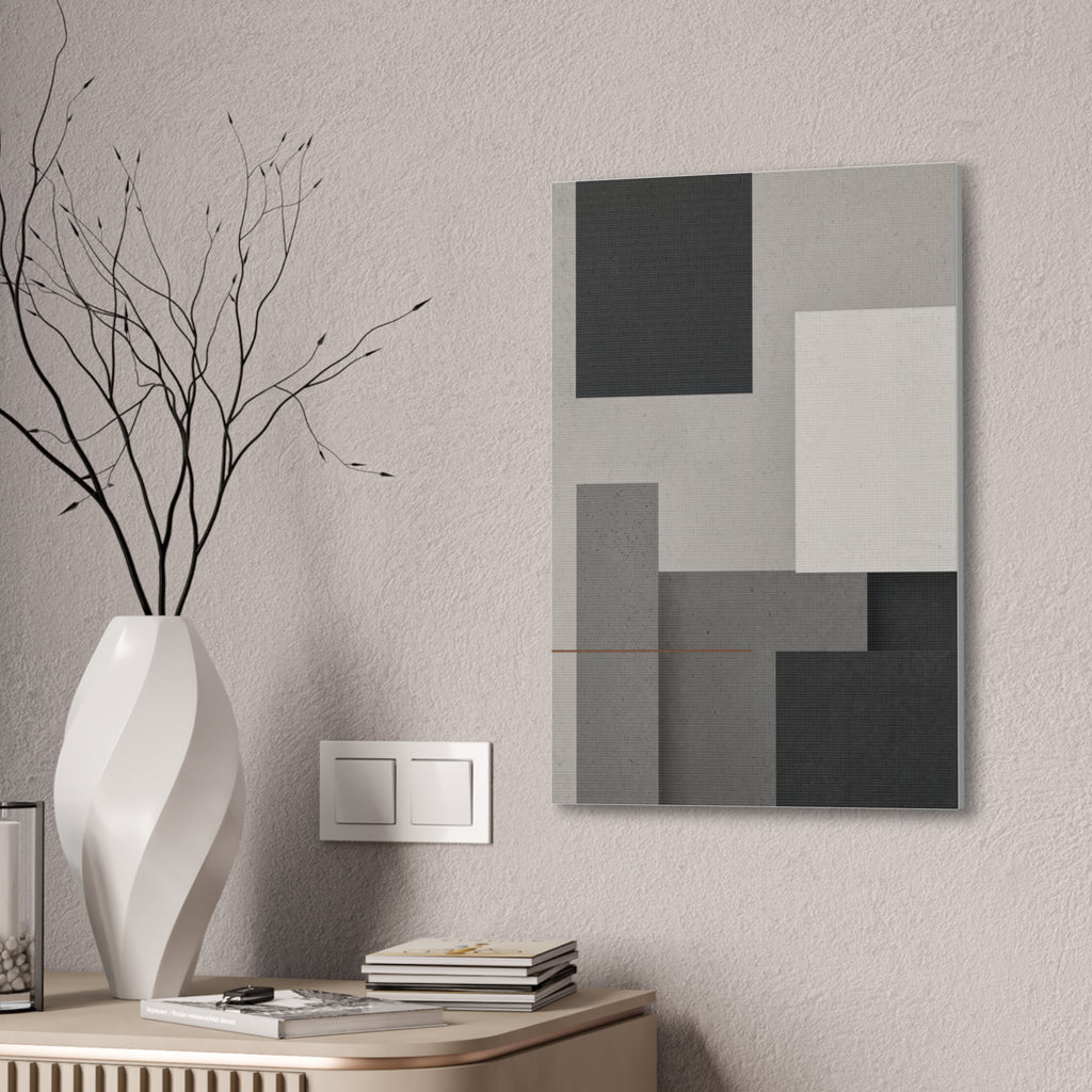 Brutalist Concrete Abstract Canvas | Industrial Modern Wall Art | Minimalist Loft Decor