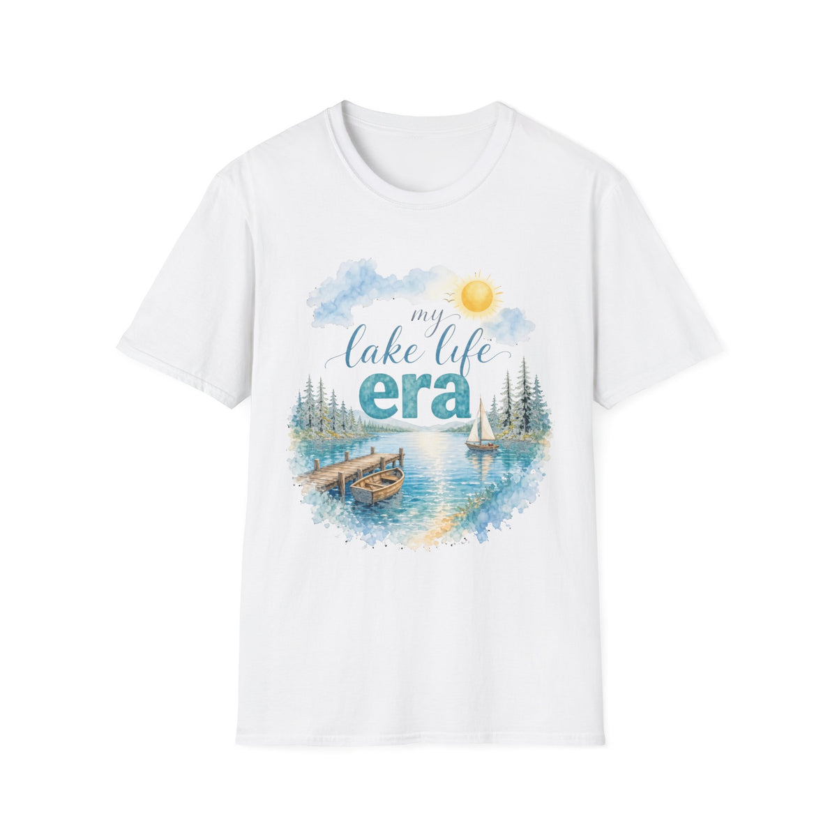 Lake Life Era T-Shirt — Scenic Sun & Canoe Graphic Tee