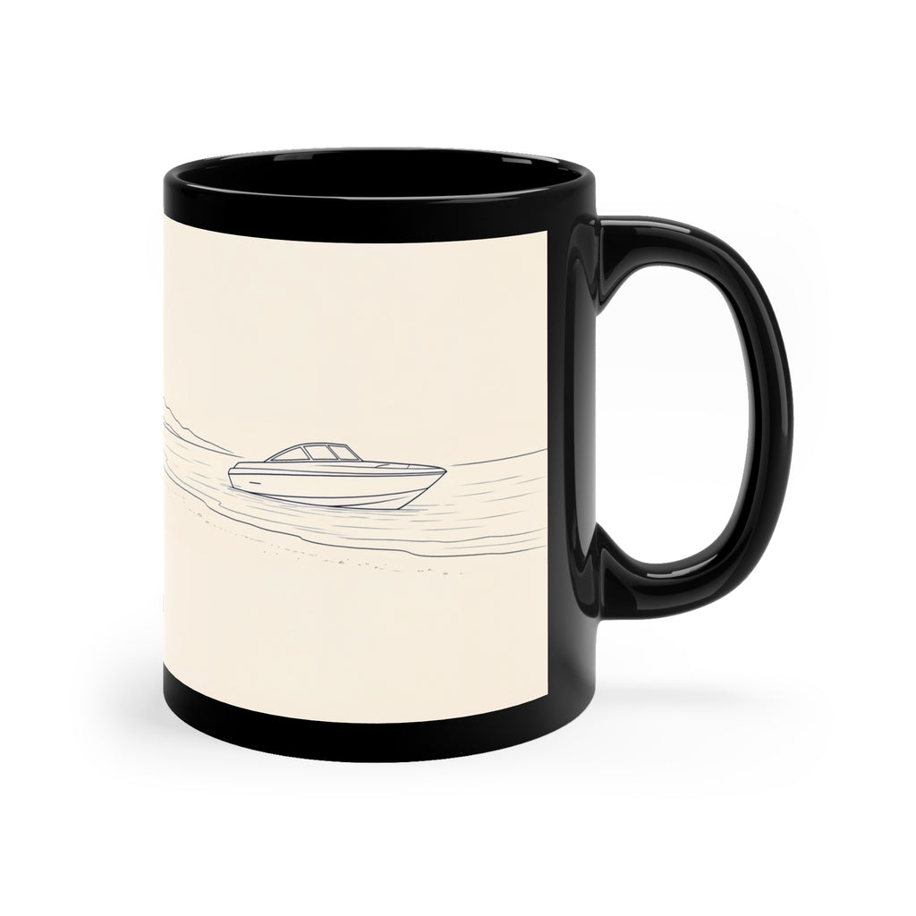 Be the Bird "Lake Life" Ceramic Coffee Mug — 11oz Black Accent