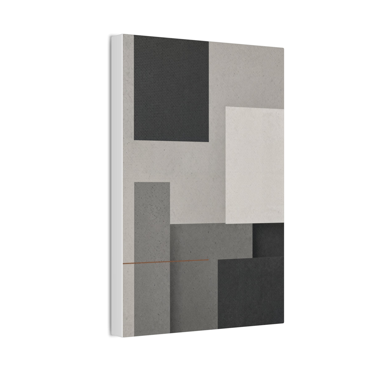 Brutalist Concrete Abstract Canvas | Industrial Modern Wall Art | Minimalist Loft Decor