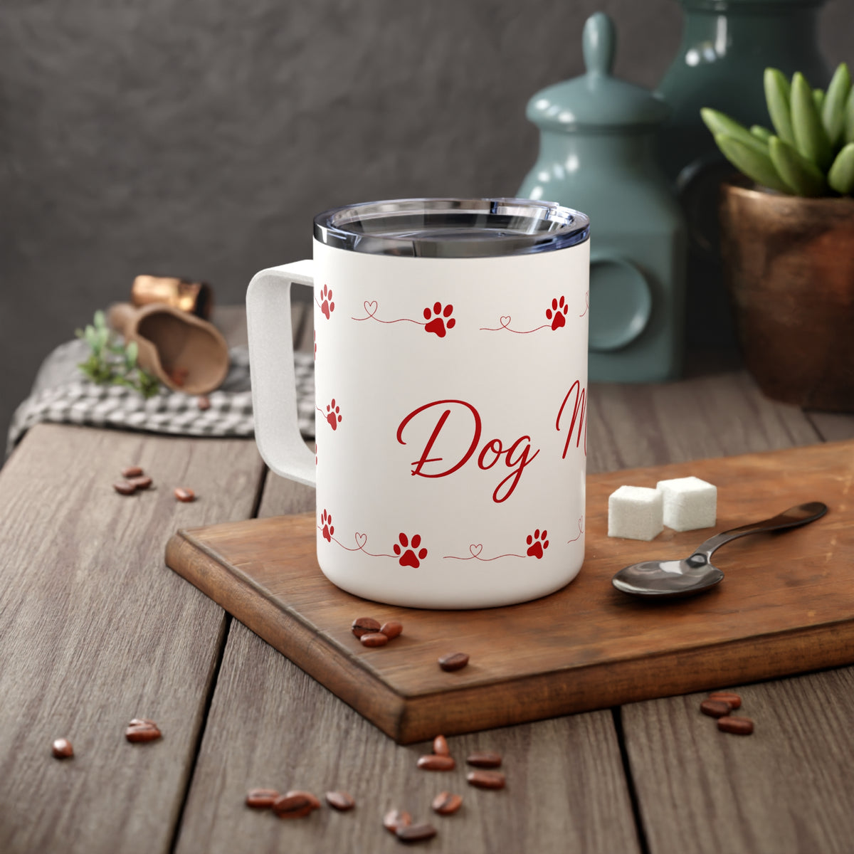 Dog Mom Coffee Mug | Paw Print Minimalist Mug | Cute Dog Lover Gift