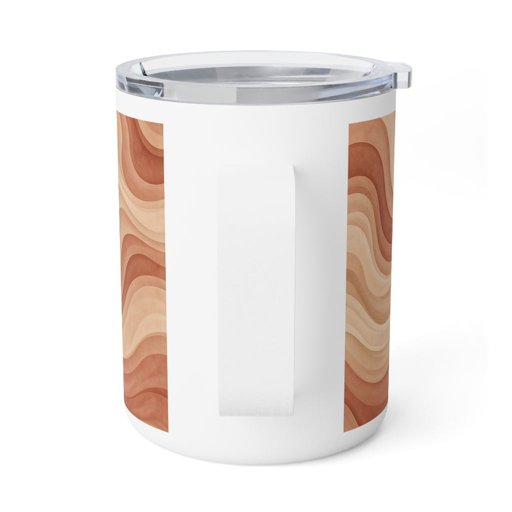 Terracotta Abstract Swirl Coffee Mug | Minimalist Aesthetic Mug | Warm Boho Gift