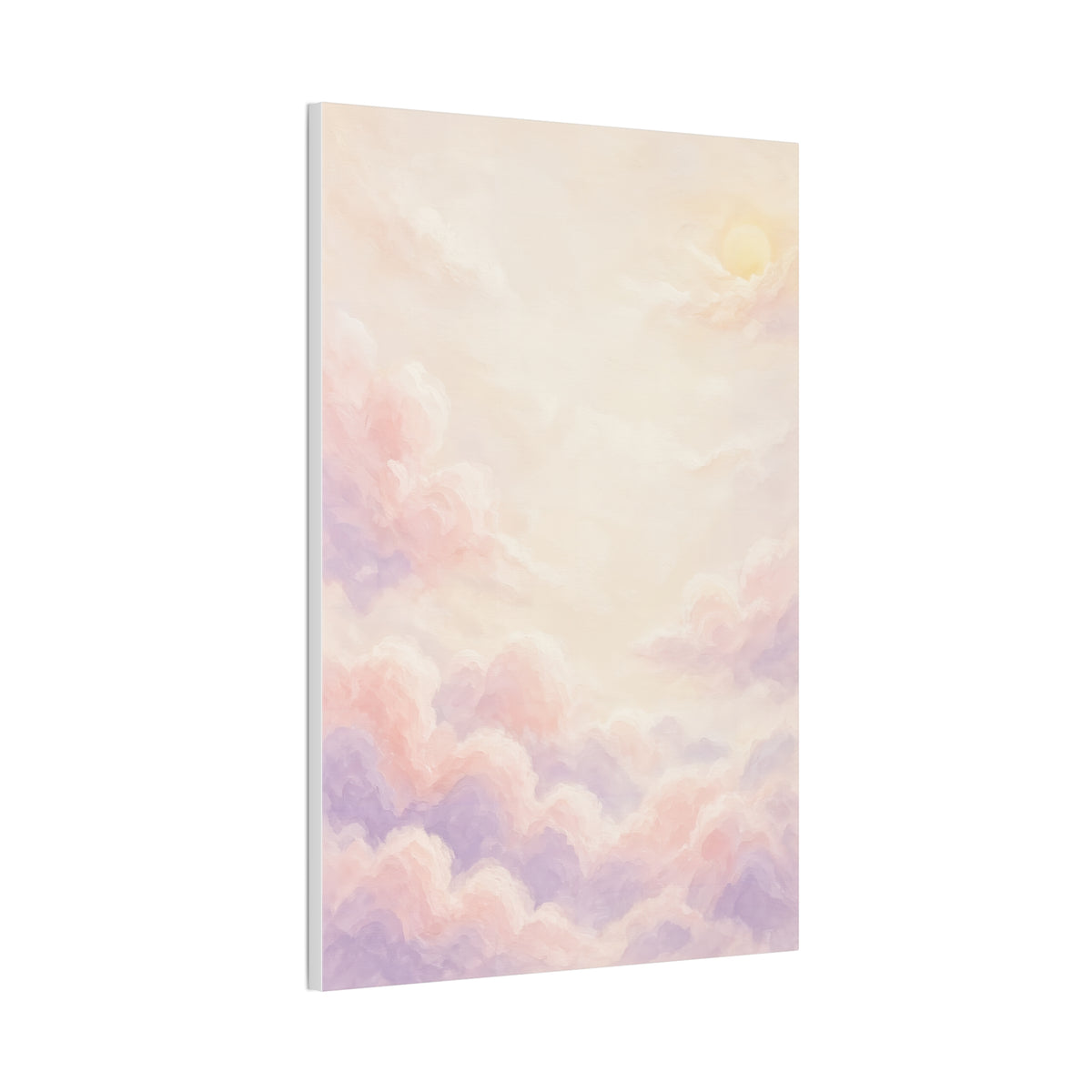 Pastel Cloud Nursery Canvas | Soft Sky Wall Landscape, Stretched Canvas 0.75"