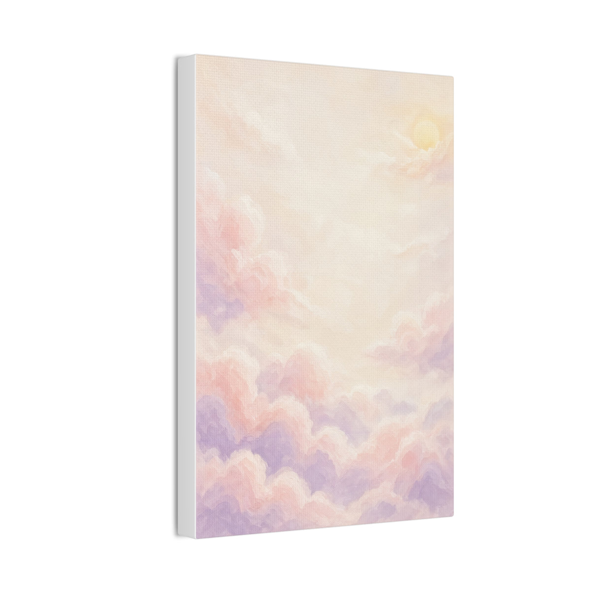 Pastel Cloud Nursery Canvas | Soft Sky Wall Landscape, Stretched Canvas 0.75"