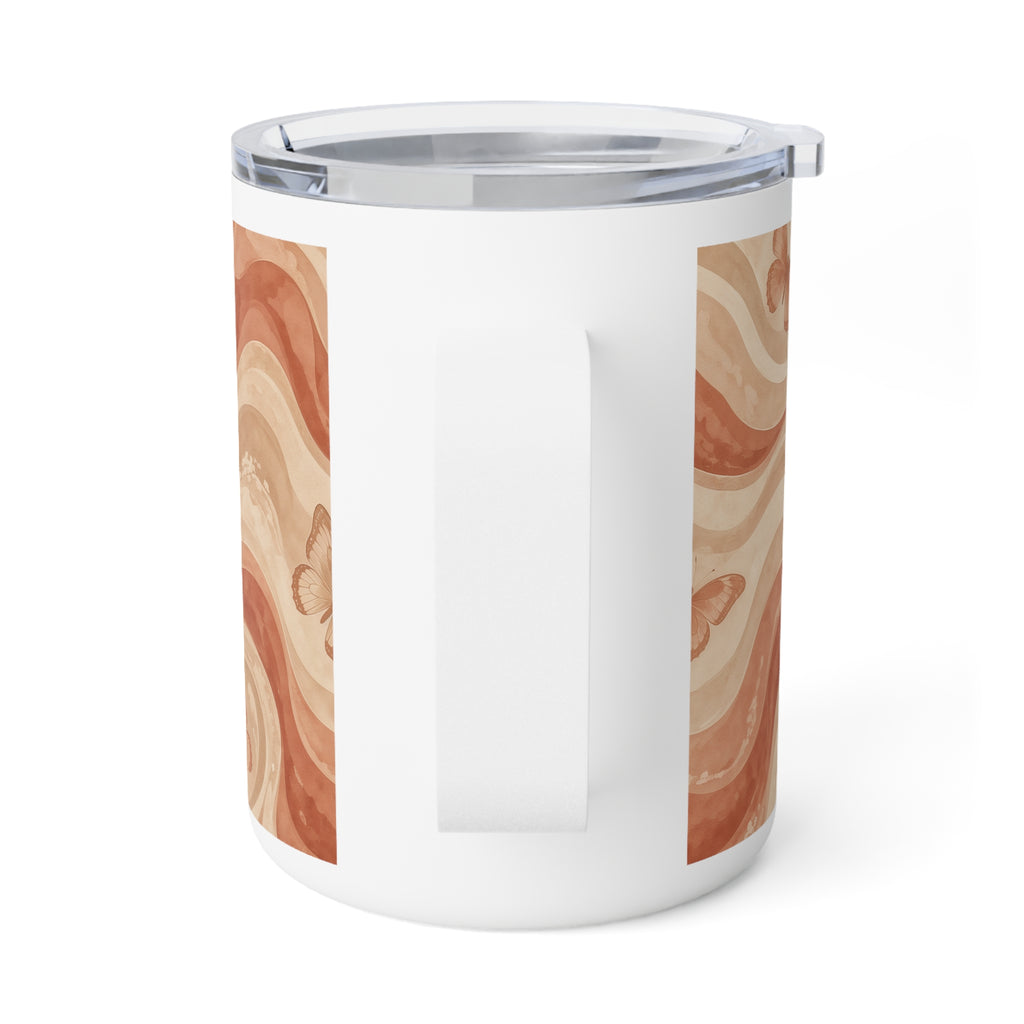 Butterfly Abstract Swirl Coffee Mug | Minimalist Aesthetic Mug | Warm Boho Gift