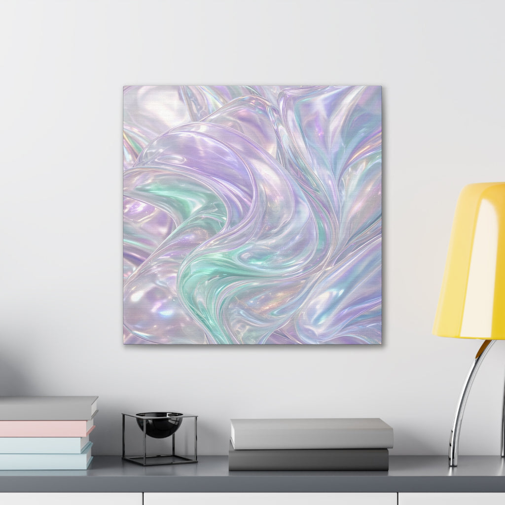 Monochrome Gold Leaf Abstract Canvas | Black White Luxe Wall Art | Modern Gallery Living Room Decor