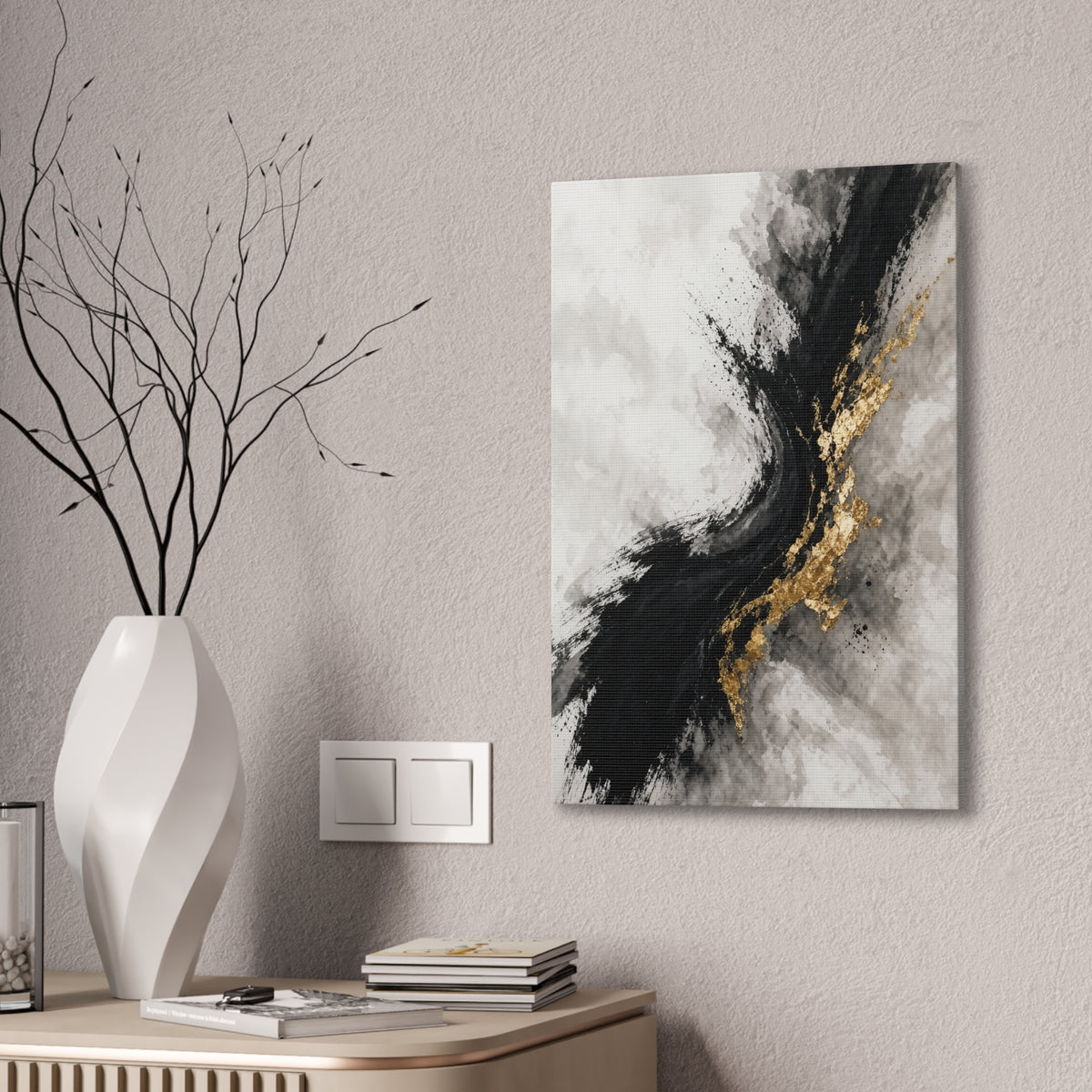 Cinnamon Spice Color Field Canvas | Warm Autumn Abstract Wall Art | Cozy Fall Living Room Decor