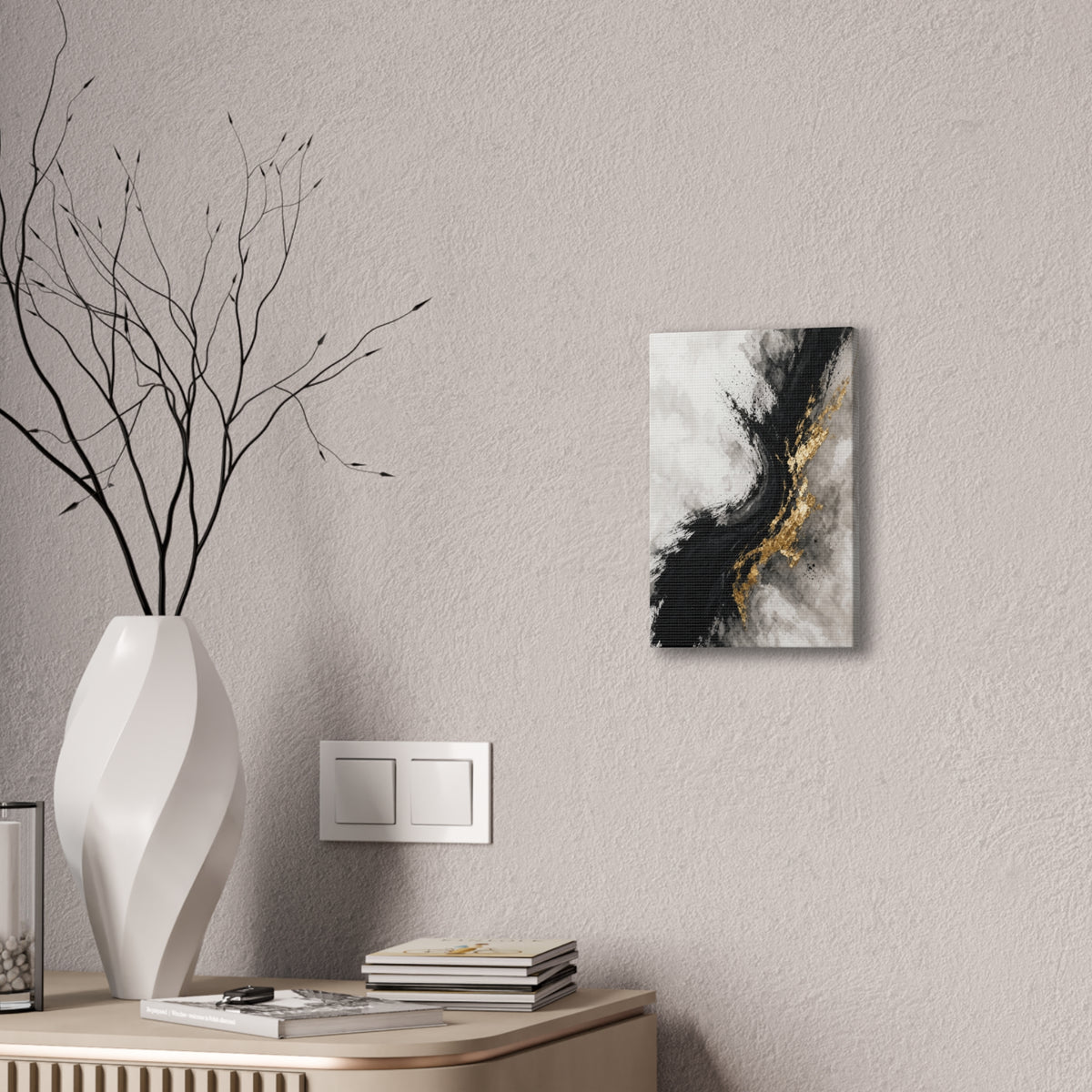 Cinnamon Spice Color Field Canvas | Warm Autumn Abstract Wall Art | Cozy Fall Living Room Decor