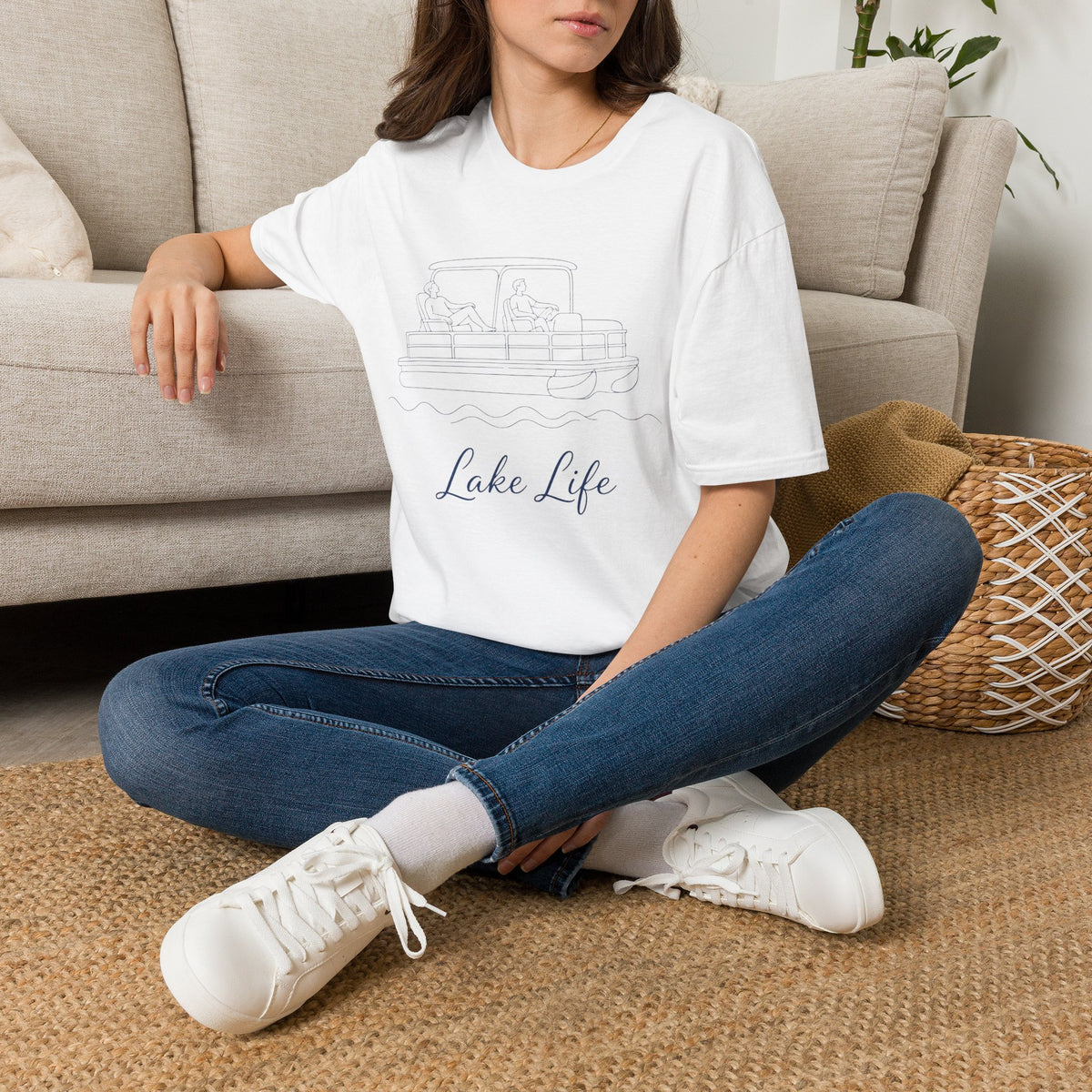 Lake Life T-Shirt — Minimal Pontoon Boat Tee