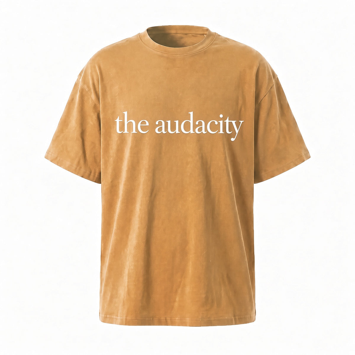 The Audacity Graphic Tee — Minimal Text Vintage Mineral Wash T-Shirt