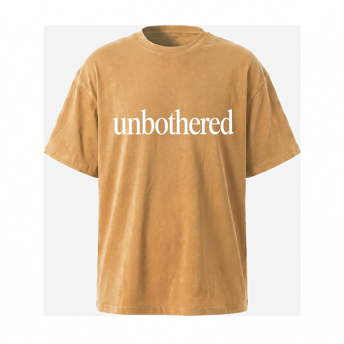 T-Shirt — "unbothered" Minimalist Vintage Washed Tee