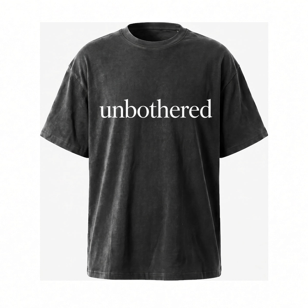 T-Shirt — "unbothered" Minimalist Vintage Washed Tee