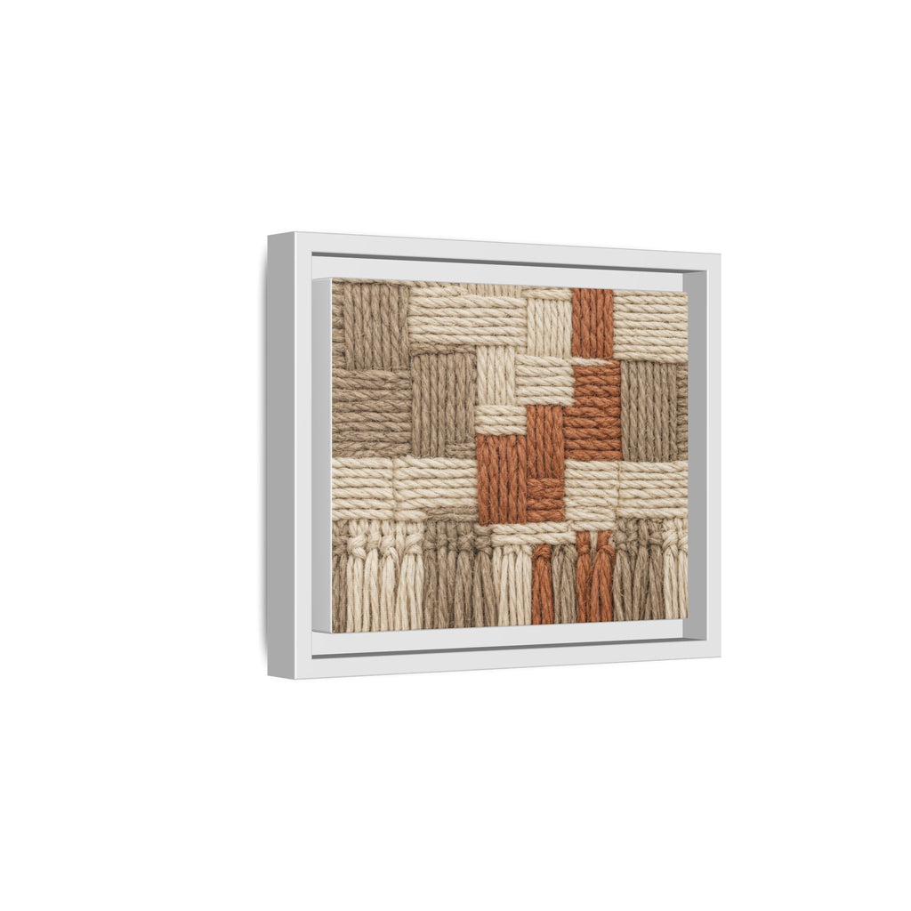 Woven Fiber Art Look Canvas | Boho Macrame Style Wall Art | Natural Textured Wall Decor