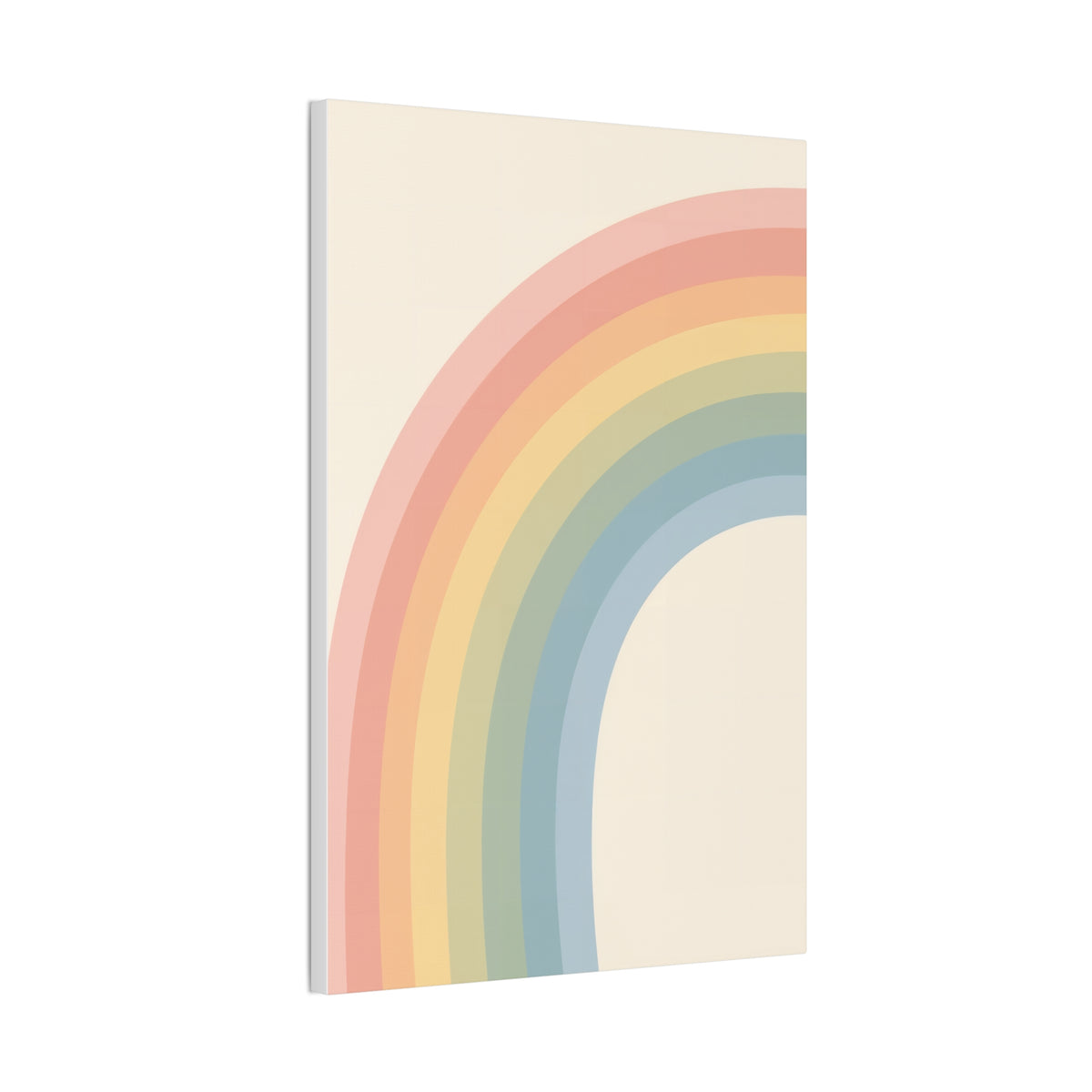 Pastel Rainbow Arch Nursery Print | Soft Gradient Baby Room Canvas | Modern Gender Neutral Decor, Stretched Canvas 0.75"
