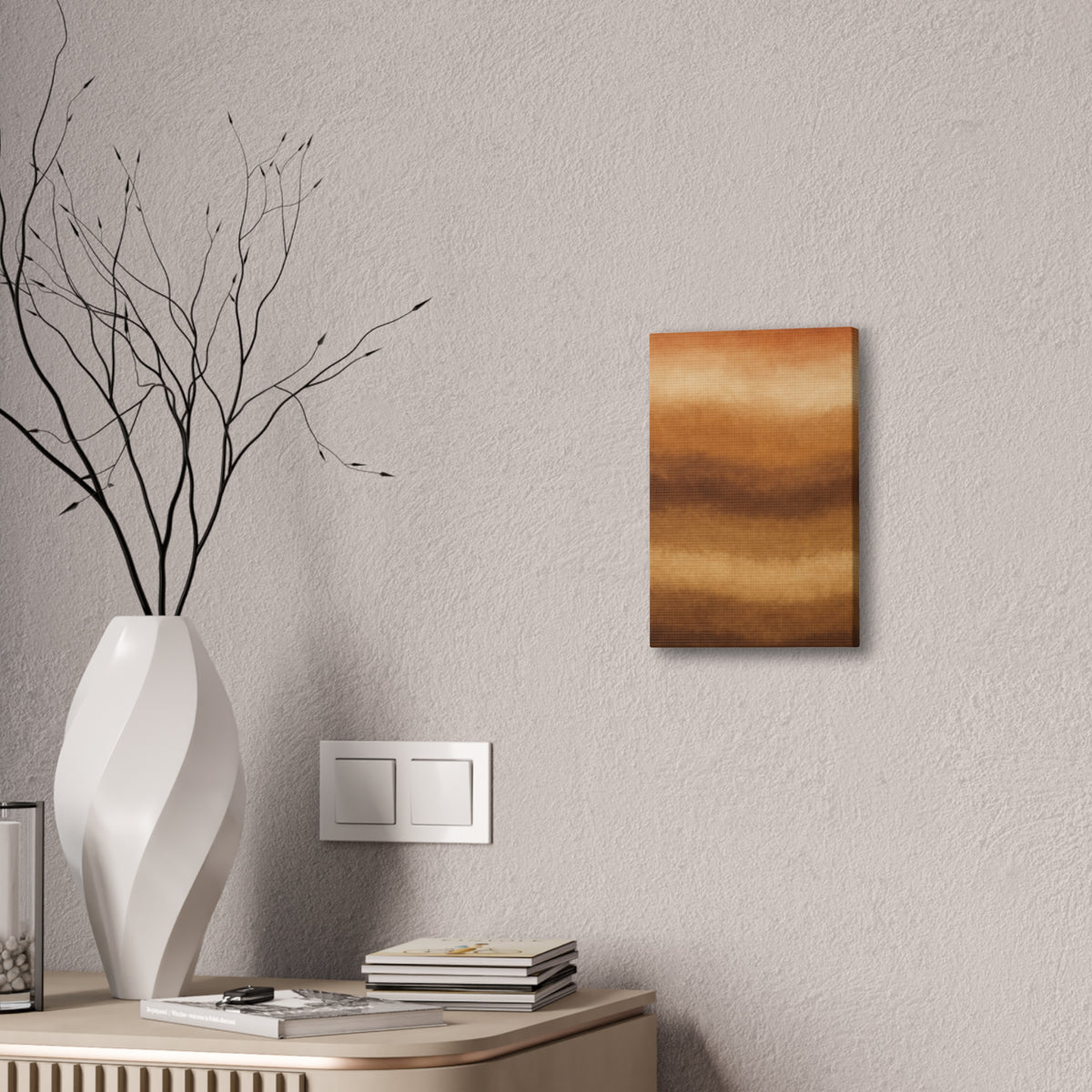 Monochrome Gold Leaf Abstract Canvas | Black White Luxe Wall Art | Modern Gallery Living Room Decor