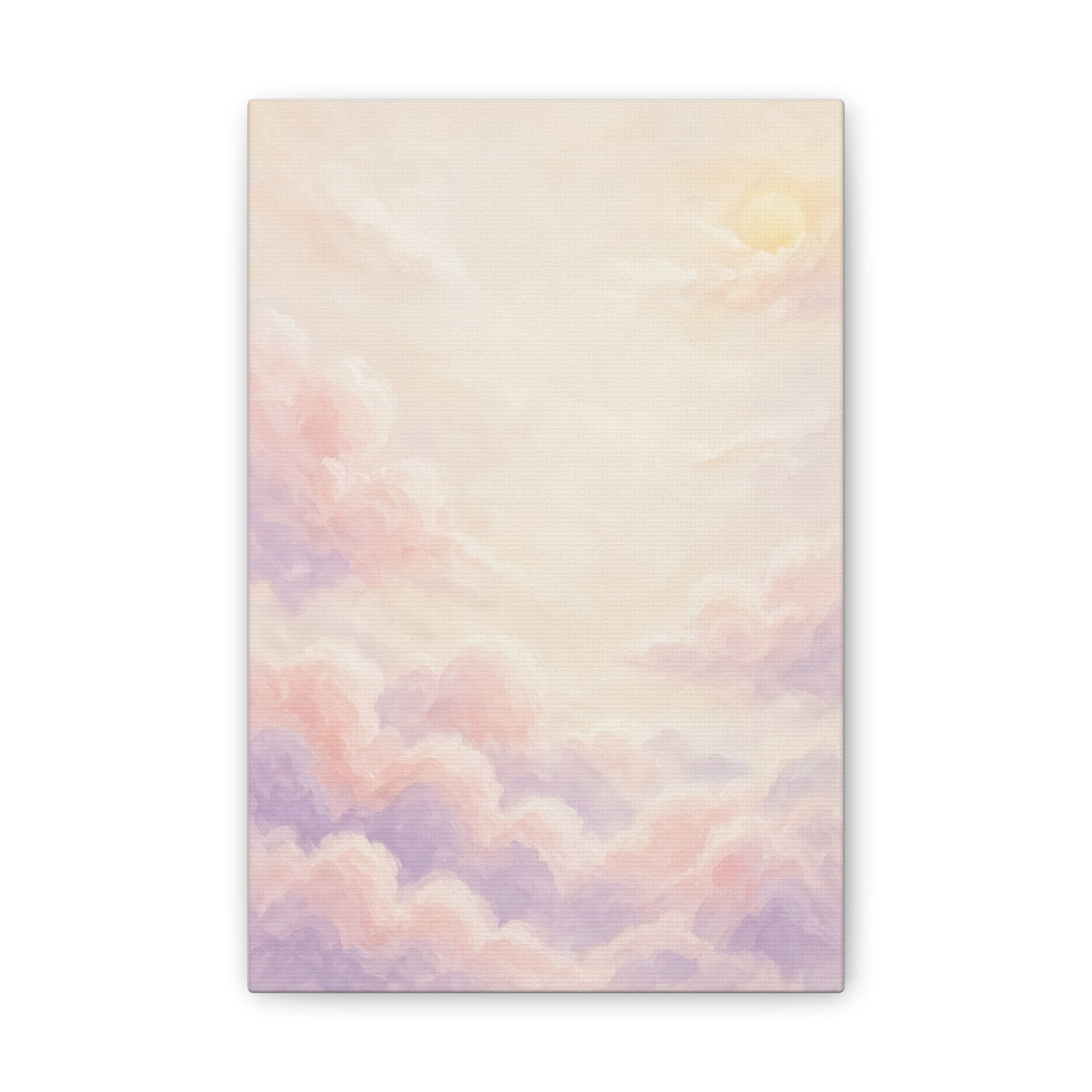 Pastel Cloud Nursery Canvas | Soft Sky Wall Landscape, Stretched Canvas 0.75"