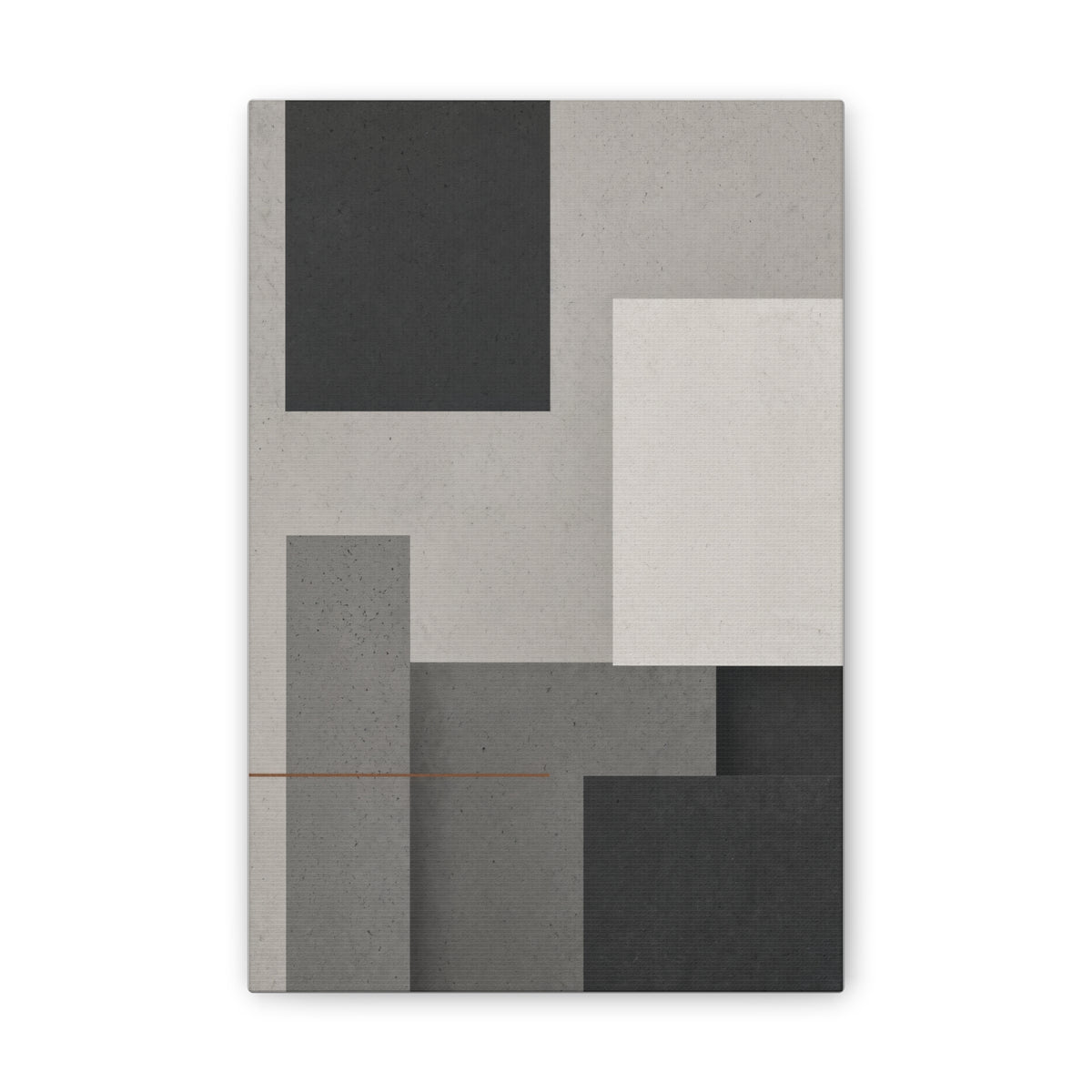 Brutalist Concrete Abstract Canvas | Industrial Modern Wall Art | Minimalist Loft Decor