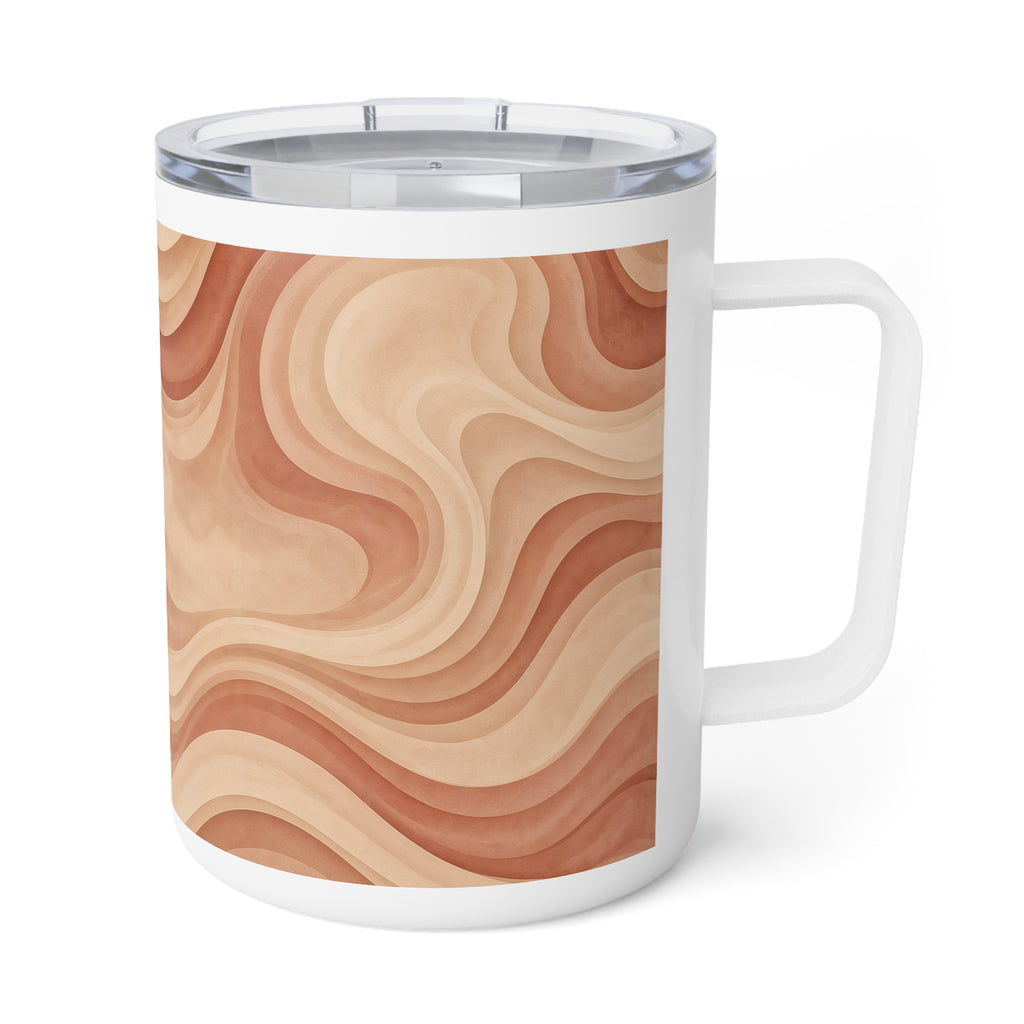 Terracotta Abstract Swirl Coffee Mug | Minimalist Aesthetic Mug | Warm Boho Gift