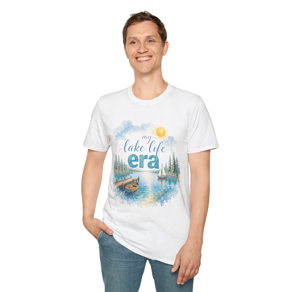 Lake Life Era T-Shirt — Scenic Sun & Canoe Graphic Tee