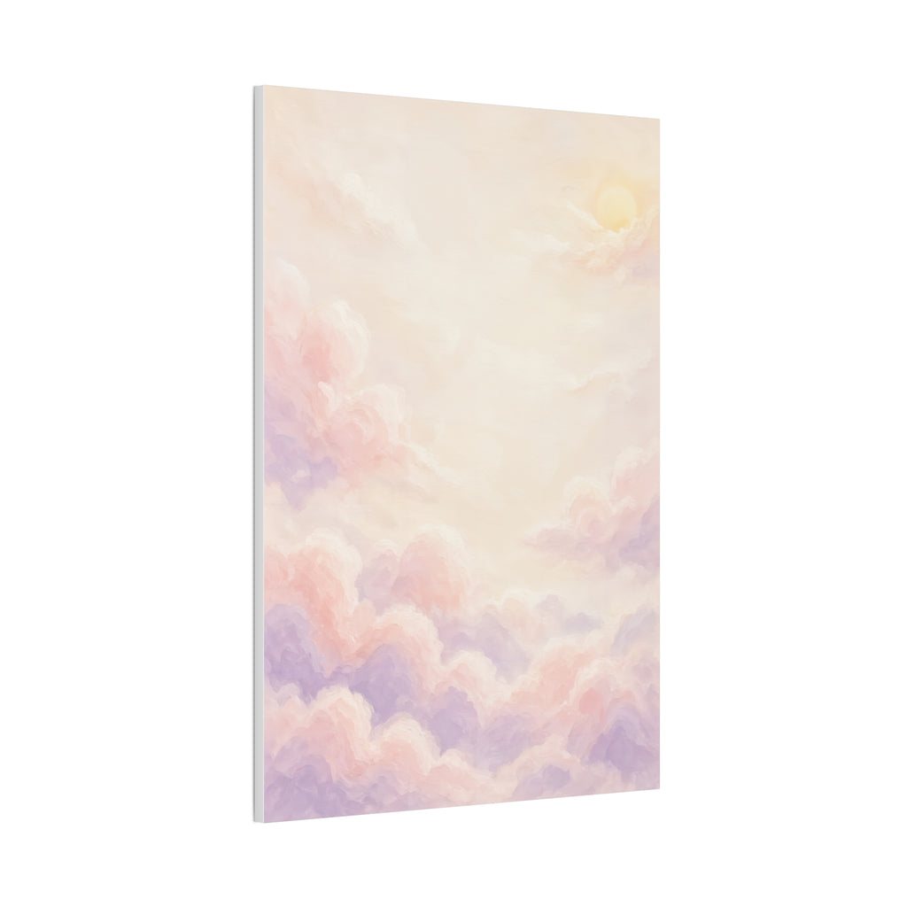 Pastel Cloud Nursery Canvas | Soft Sky Wall Landscape, Stretched Canvas 0.75"