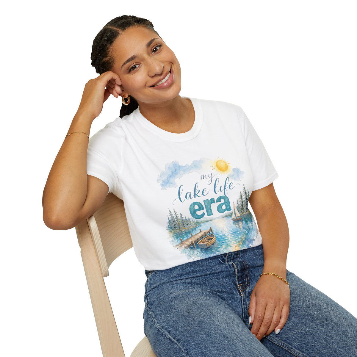 Lake Life Era T-Shirt — Scenic Sun & Canoe Graphic Tee
