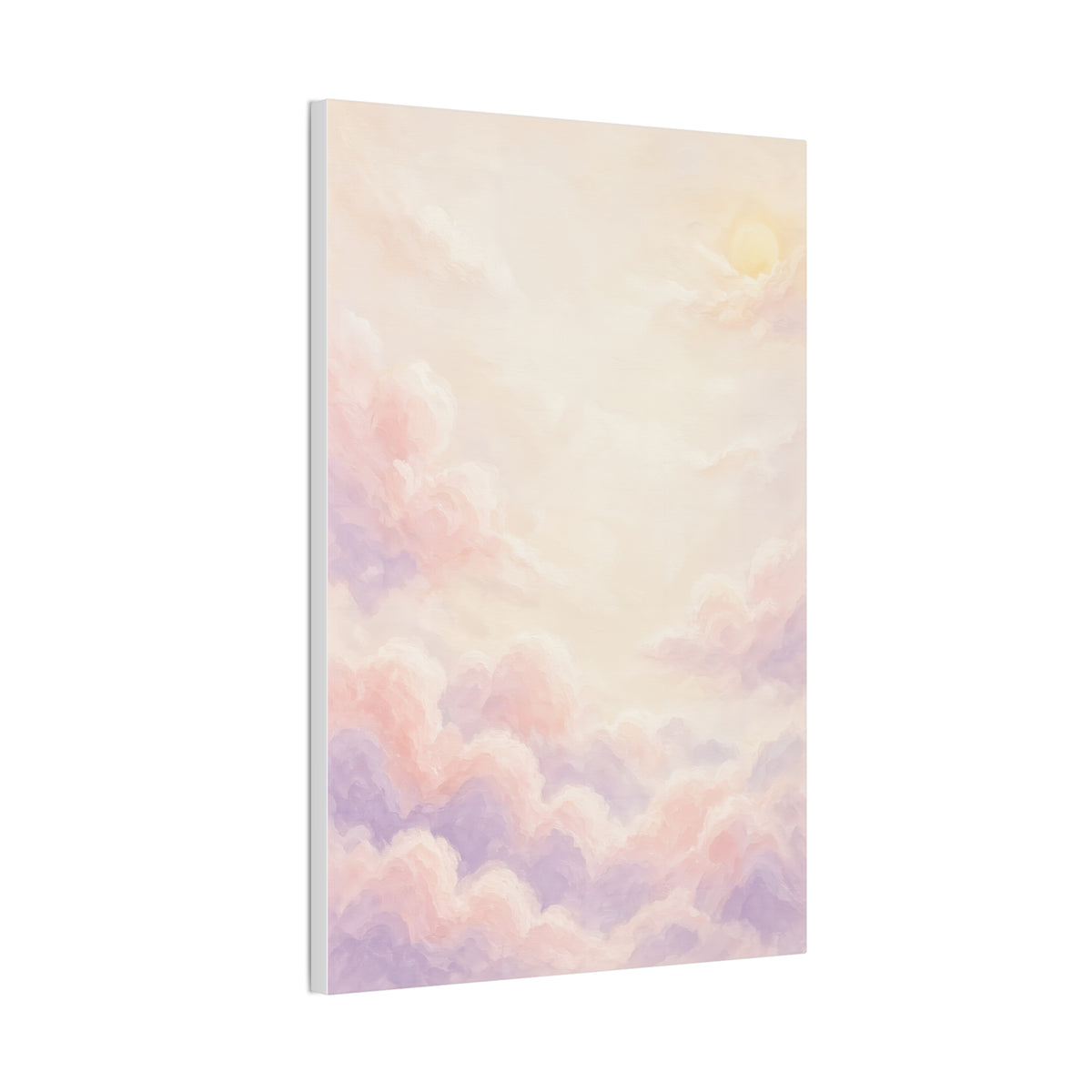 Pastel Cloud Nursery Canvas | Soft Sky Wall Landscape, Stretched Canvas 0.75"