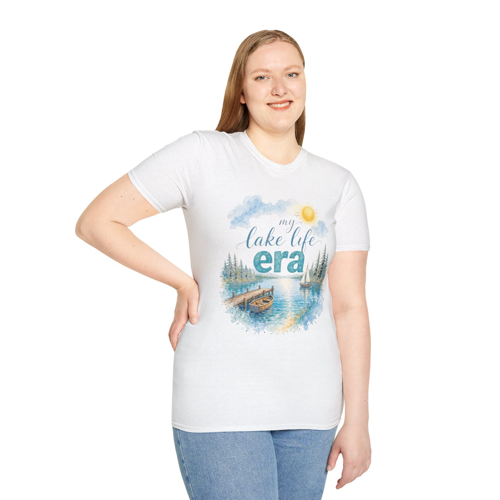 Lake Life Era T-Shirt — Scenic Sun & Canoe Graphic Tee