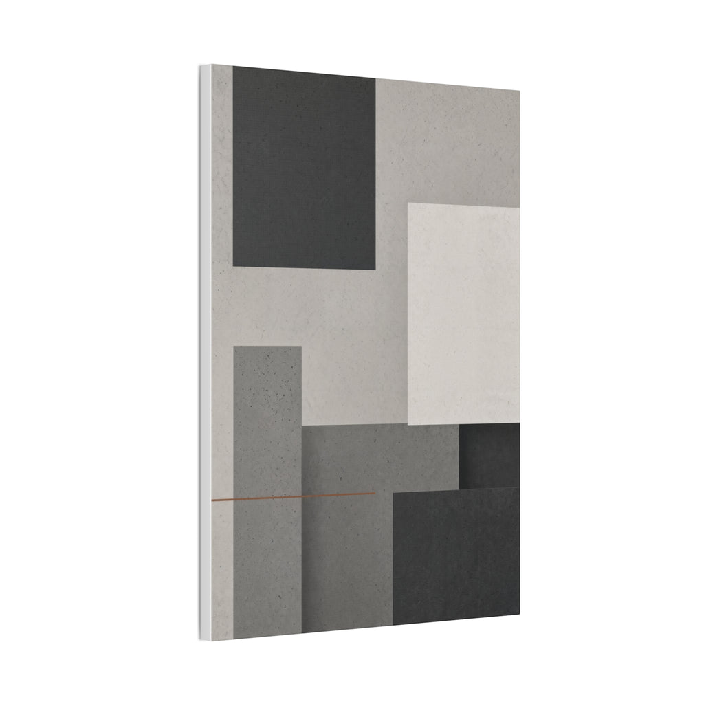Brutalist Concrete Abstract Canvas | Industrial Modern Wall Art | Minimalist Loft Decor